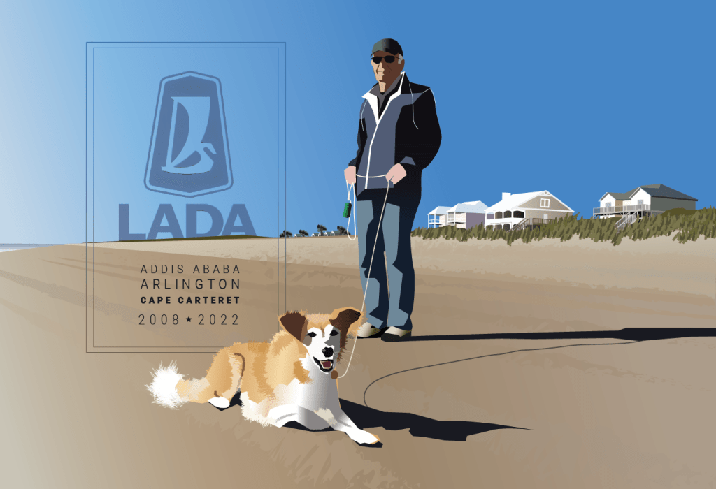 Lada the dog with Pop